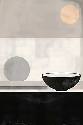 JPG 그릇 포스터 예술 일러스트 추상 사람없음 고요 회색 우아함 모던 심플 예술품 국내일러스트 AI일러스트 AI콘텐츠 식기 컬러 컨셉 무늬 파일형식