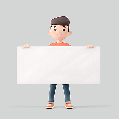 PSD 편집이미지 남자 어린이 캠페인 3D캐릭터 한명 들기 소년 3D 귀여움 팻말 보여주기 주장 소년한명만 카피스페이스 편집3D 캐릭터 1 컨셉 모션 프레임 사람 공백 디지털합성 남자한명만 소년만 파일형식