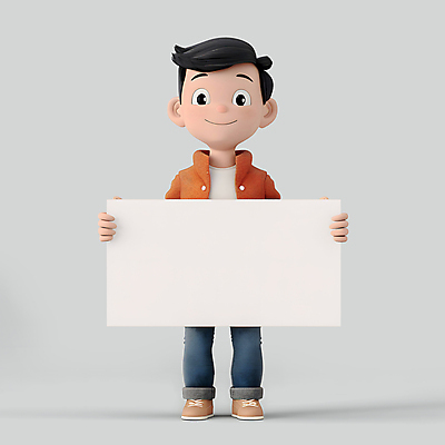 PSD 편집이미지 남자 어린이 캠페인 3D캐릭터 한명 들기 소년 3D 귀여움 팻말 보여주기 주장 소년한명만 카피스페이스 편집3D 캐릭터 1 컨셉 모션 프레임 사람 공백 디지털합성 남자한명만 소년만 파일형식