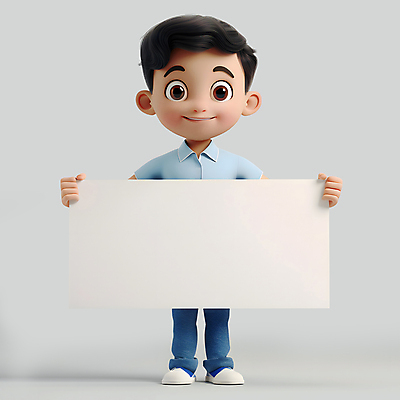 PSD 편집이미지 남자 어린이 캠페인 3D캐릭터 한명 들기 소년 3D 귀여움 팻말 보여주기 주장 소년한명만 카피스페이스 편집3D 캐릭터 1 컨셉 모션 프레임 사람 공백 디지털합성 남자한명만 소년만 파일형식