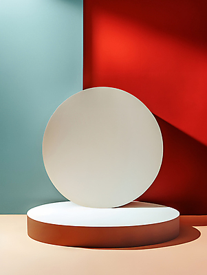 JPG 편집이미지 사람없음 인테리어 원형 모던 단상 포디움 편집실사 AI포토 AI콘텐츠 도형 디자인 무대 CG 파일형식