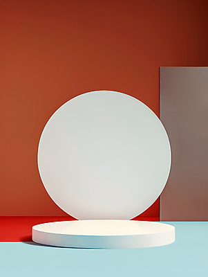 JPG 편집이미지 사람없음 인테리어 원형 모던 단상 포디움 편집실사 AI포토 AI콘텐츠 도형 디자인 무대 CG 파일형식