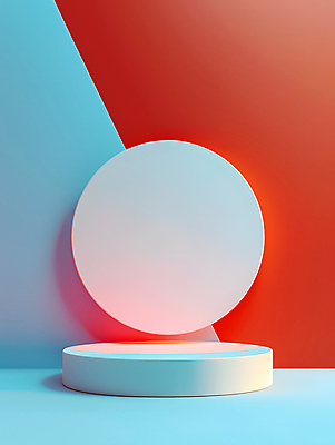 JPG 편집이미지 사람없음 인테리어 원형 모던 단상 포디움 편집실사 AI포토 AI콘텐츠 도형 디자인 무대 CG 파일형식