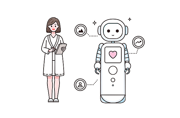 여자 일러스트 기술 실험 한명 들기 성인 로봇 분석 서류판 성인여자한명만 AI_인공지능 국내일러스트 AI파일 1 컨셉 모션 사람 사무용품 여자한명만 성인여자만 파일형식 벡터
