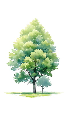 JPG 나무 일러스트 자연 풍경 사람없음 초록색 여름 분위기 국내일러스트 AI일러스트 AI콘텐츠 식물 계절 컬러 컨셉 생태계 파일형식