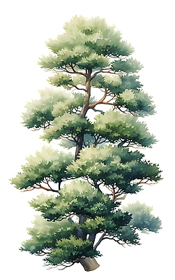 JPG 나무 일러스트 자연 풍경 사람없음 초록색 여름 분위기 국내일러스트 AI일러스트 AI콘텐츠 식물 계절 컬러 컨셉 생태계 파일형식