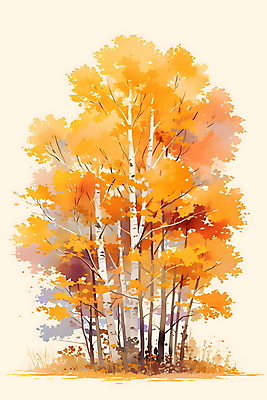 JPG 단풍 낙엽 일러스트 자연 단풍나무 풍경 사람없음 주황색 가을 분위기 국내일러스트 AI일러스트 AI콘텐츠 나무 계절 컬러 컨셉 잎 생태계 파일형식