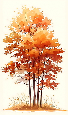 JPG 단풍 낙엽 일러스트 자연 단풍나무 풍경 사람없음 주황색 가을 분위기 국내일러스트 AI일러스트 AI콘텐츠 나무 계절 컬러 컨셉 잎 생태계 파일형식