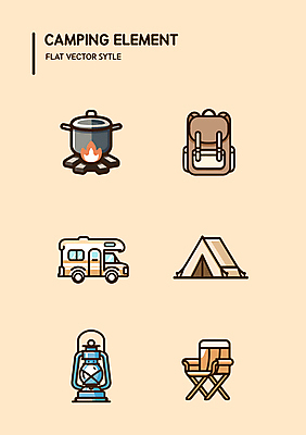 여행 일러스트 배낭 텐트 사람없음 캠핑 탐험 랜턴 냄비 모닥불 백팩 캠핑카 캠핑의자 국내일러스트 AI파일 의자 가방 자동차 불 레저 조명 캠핑도구 솥 파일형식 벡터
