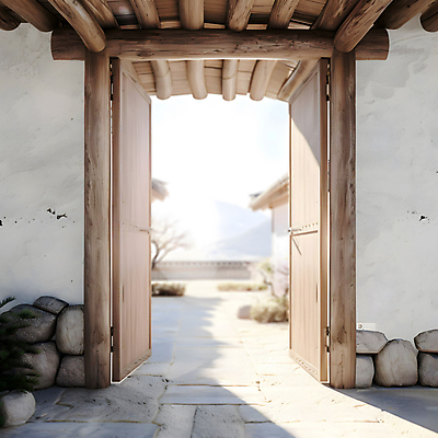 JPG 나무 편집이미지 한국전통 전통문화 고건축 한옥 프레임 풍경 사람없음 빛 분위기 나무문 편집실사 AI포토 AI콘텐츠 식물 전통 건축물 문화 컨셉 한국 목재 문 CG 파일형식