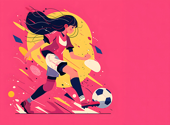 JPG 전신 여자 분홍색 유니폼 일러스트 축구공 청소년 축구선수 한명 축구 역동적 활기 십대여자한명만 국내일러스트 AI일러스트 AI콘텐츠 1 옷 컬러 컨셉 공 축구용품 운동선수 사람 구기 여자한명만 십대여자만 파일형식