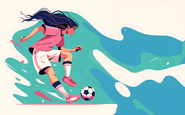 JPG 전신 여자 분홍색 유니폼 일러스트 축구공 청소년 축구선수 한명 파란색 축구 역동적 활기 십대여자한명만 국내일러스트 AI일러스트 AI콘텐츠 1 옷 컬러 컨셉 공 축구용품 운동선수 사람 구기 여자한명만 십대여자만 파일형식