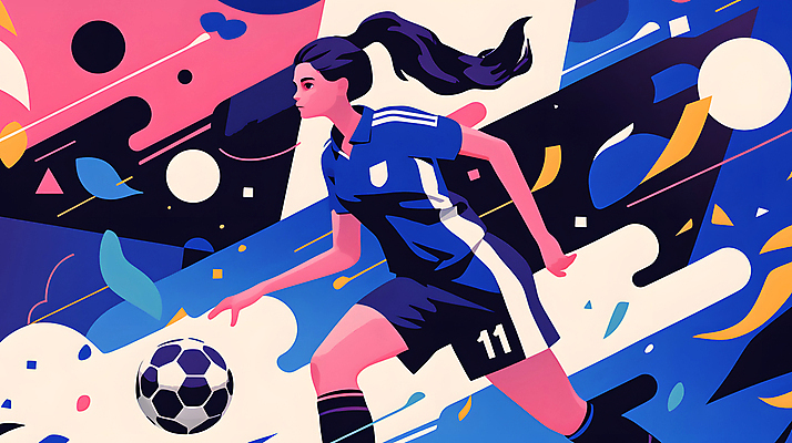 JPG 전신 여자 유니폼 일러스트 축구공 청소년 축구선수 한명 파란색 축구 역동적 활기 십대여자한명만 국내일러스트 AI일러스트 AI콘텐츠 1 옷 컬러 컨셉 공 축구용품 운동선수 사람 구기 여자한명만 십대여자만 파일형식