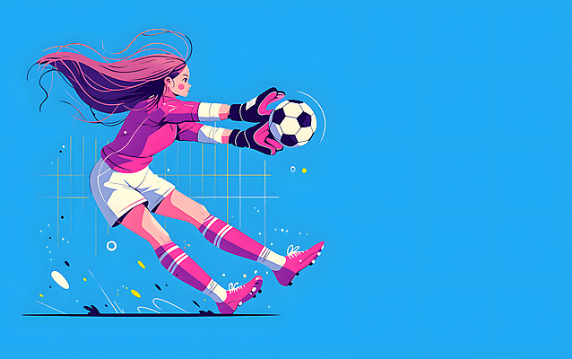 JPG 전신 여자 분홍색 유니폼 일러스트 축구공 축구선수 한명 성인 파란색 축구 잡기 수비 역동적 골키퍼 활기 골키퍼장갑 성인여자한명만 국내일러스트 AI일러스트 AI콘텐츠 1 옷 컬러 컨셉 공 축구용품 모션 운동선수 사람 구기 글러브 여자한명만 성인여자만 파일형식