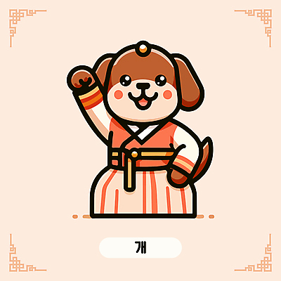 캐릭터 한국문화 전통문화 일러스트 미소 사람없음 갈색 귀여움 십이지신 개띠 한복 십이지신캐릭터 손인사 개캐릭터 일러캐릭터 AI파일 동양문화 한국전통 전통 문화 컬러 동물캐릭터 컨셉 한국 표정 인사 개 전통의상 파일형식 벡터