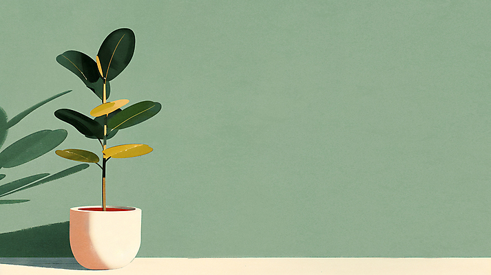 JPG 편집이미지 화분 벽 실내 그림자 사람없음 초록색 인테리어 원예 고무나무 카피스페이스 공기정화식물 미니멀 편집실사 AI포토 AI콘텐츠 나무 식물 디자인 컬러 취미 내부 공백 CG 파일형식