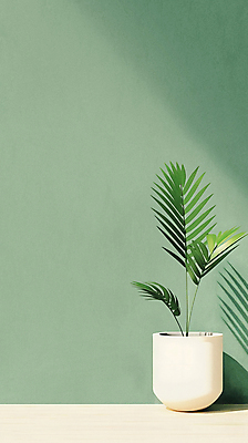 JPG 편집이미지 화분 벽 잎 실내 그림자 사람없음 초록색 인테리어 원예 카피스페이스 공기정화식물 미니멀 편집실사 AI포토 AI콘텐츠 식물 디자인 컬러 취미 내부 공백 CG 파일형식