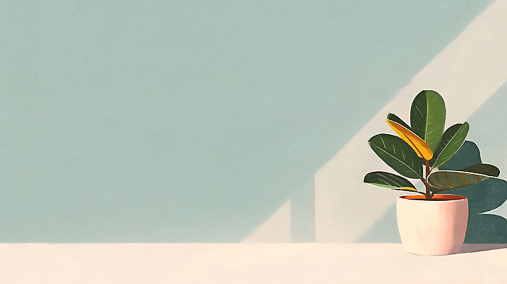 JPG 편집이미지 화분 벽 실내 그림자 사람없음 초록색 인테리어 원예 고무나무 카피스페이스 공기정화식물 미니멀 편집실사 AI포토 AI콘텐츠 나무 식물 디자인 컬러 취미 내부 공백 CG 파일형식