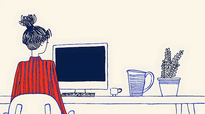 JPG 식물 여자 화분 일러스트 실내 한명 상반신 성인 컵 모니터 업무 작업 디자이너 책상 드로잉 재택근무 프리랜서 성인여자한명만 국내일러스트 AI일러스트 AI콘텐츠 직업 1 식기 가구 비즈니스 미술 사람 내부 컴퓨터 여자한명만 성인여자만 파일형식