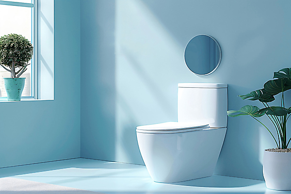 JPG 식물 편집 편집이미지 화분 하늘색 그림자 사람없음 인테리어 햇빛 거울 화장실 합성 변기 편집실사 AI포토 AI콘텐츠 디자인 파란색 태양 CG 파일형식