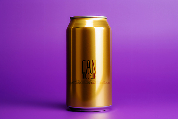 PSD 편집이미지 사람없음 금색 캔 목업 편집소스 이미지편집 컬러 파일형식