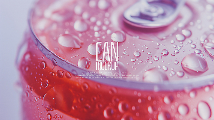 PSD 편집이미지 근접촬영 사람없음 빨간색 물방울 캔 캔음료 목업 편집소스 이미지편집 음료 뷰포인트 컬러 파일형식