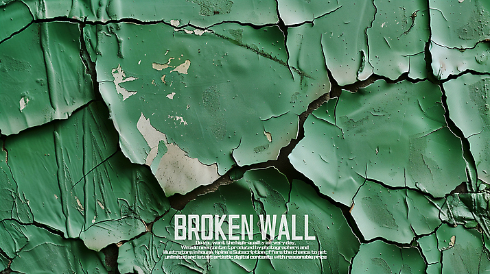 PSD 편집이미지 벽 백그라운드 사람없음 초록색 손상 균열 질감 편집소스 이미지편집 컬러 컨셉 모션 파일형식
