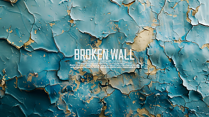 PSD 편집이미지 벽 백그라운드 사람없음 손상 균열 질감 청록색 편집소스 이미지편집 컬러 컨셉 모션 파일형식