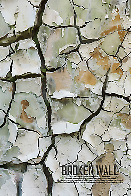 PSD 편집이미지 벽 백그라운드 사람없음 초록색 손상 균열 질감 베이지색 편집소스 이미지편집 컬러 컨셉 모션 파일형식