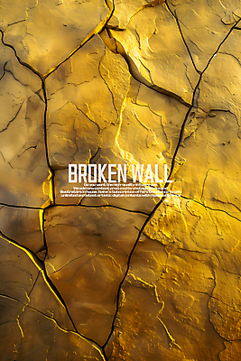 PSD 편집이미지 벽 백그라운드 사람없음 손상 금색 균열 질감 편집소스 이미지편집 컬러 컨셉 모션 파일형식