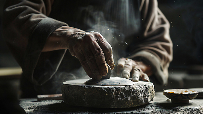 JPG 편집이미지 라이프스타일 여자 노년 자연 한명 상반신 돌_바위 연기 제조 가루 디지털합성 갈기 노인여자한명만 편집실사 반려돌 AI인물포토 AI콘텐츠 1 사람 성인 생활 CG 생태계 여자한명만 노인여자만 파일형식 AI포토