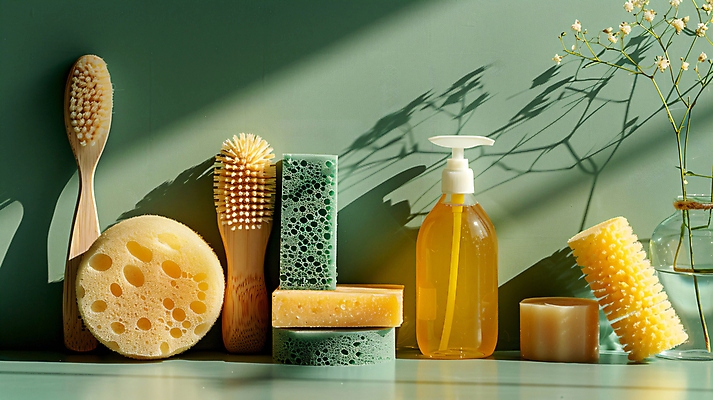 JPG 편집이미지 그림자 사람없음 초록색 햇빛 노란색 꽃병 재활용 솔 청소도구 세제 에코 친환경 스펀지 친환경제품 편집실사 AI포토 AI콘텐츠 꽃 컬러 태양 환경 도구 청소 CG 파일형식