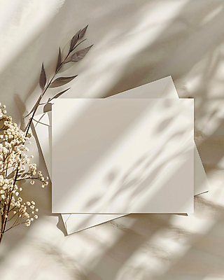 JPG 편집이미지 꽃 종이 잎 그림자 사람없음 편지지 청첩장 합성 겹침 카피스페이스 편집소스 편집실사 AI포토 AI콘텐츠 카드프레임 식물 카드_감사 프레임 공백 편지 CG 파일형식