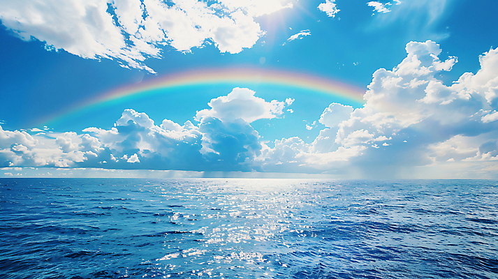 JPG 구름 편집이미지 바다 무지개 자연 하늘 풍경 사람없음 디지털합성 윤슬 편집실사 AI포토 AI콘텐츠 자연요소 물결 CG 생태계 파일형식