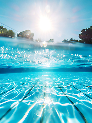 JPG 주간 편집이미지 물결 하늘 수영장 풍경 사람없음 야외 여름 파란색 빛 반짝임 태양 맑음 편집실사 AI포토 AI콘텐츠 자연요소 계절 컬러 모션 날씨 CG 파일형식