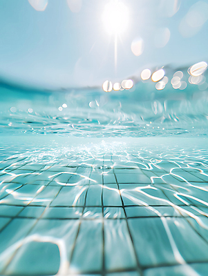 JPG 주간 편집이미지 물결 하늘 수영장 풍경 사람없음 야외 여름 파란색 빛 반짝임 태양 맑음 편집실사 AI포토 AI콘텐츠 자연요소 계절 컬러 모션 날씨 CG 파일형식