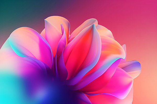 JPG 편집이미지 꽃 예술 분홍색 곡선 추상 사람없음 빛 보라색 화려 조화 색채 디지털아트 환상 편집실사 AI컴퓨터그래픽 AI콘텐츠 식물 선 컬러 컨셉 무늬 CG 파일형식