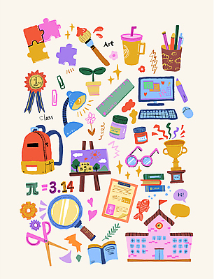 PSD 화분 말풍선 일러스트 학교 돋보기 책가방 가위 자 사람없음 책 컬러풀 모니터 스탠드 붓 우승 퍼즐 상패 트로피 오브젝트 이젤 문서 연필꽂이 캔버스 서류판 시상 아기자기 국내일러스트 파이기호 교육 컬러 컨셉 가방 문구용품 조명 컴퓨터 사무용품 미술도구 최고 상_우승 수학기호 파일형식