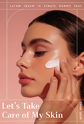 템플릿 여자 선 한명 성인 옆모습 화장품 알림 심플 바르기 스킨케어 수분크림 의료성형뷰티 성인여자한명만 이미지템플릿 AI파일 1 뷰포인트 모션 사람 뷰티 여자한명만 성인여자만 파일형식 벡터