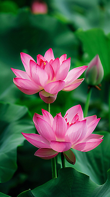 JPG 편집이미지 자연 연꽃 사람없음 여름 디지털합성 연잎 꽃봉오리 편집실사 AI포토 AI콘텐츠 계절 꽃 잎 CG 생태계 파일형식