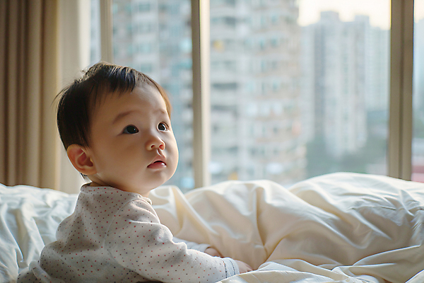 JPG 편집이미지 남자 창문 무표정 한명 상반신 이불 올려보기 성장 아기 기록 디지털합성 의료성형뷰티 남자아기한명만 편집실사 AI인물포토 AI콘텐츠 1 감정 침구 모션 표정 사람 CG 남자한명만 남자아기만 파일형식 AI포토
