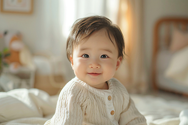 JPG 편집이미지 응시 여자 한명 미소 상반신 성장 아기 기록 앨범 디지털합성 아이방 의료성형뷰티 여자아기한명만 편집실사 AI인물포토 AI콘텐츠 1 시선 표정 사람 방 CG 여자한명만 여자아기만 파일형식 AI포토