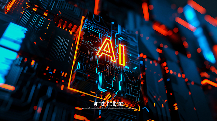 PSD 편집이미지 사람없음 빛 주황색 어둠 메모리칩 사이버 반도체 전자회로 AI_인공지능 이미지편집 컬러 부속품 회로판 파일형식