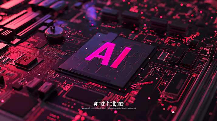 PSD 편집이미지 사람없음 빛 어둠 메모리칩 사이버 반도체 전자회로 진분홍색 AI_인공지능 이미지편집 분홍색 부속품 회로판 파일형식