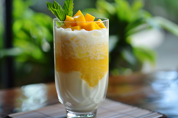 JPG 편집이미지 디저트 잔 사람없음 유행 민트 디지털합성 코코넛 망고 편집실사 망고사고 AI포토 AI콘텐츠 식기 음식 과일 허브 CG 열대과일 파일형식 사고_디저트