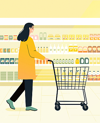 전신 라이프스타일 여자 일러스트 한명 성인 생활 쇼핑 장보기 노란색 걷기 쇼핑카 시세 조미료 소스 당기기 상품 슈퍼마켓 매대 조미료병 성인여자한명만 국내일러스트 AI파일 1 컬러 모션 사람 금융 상점 카트 양념 향미료 병_담는 여자한명만 성인여자만 파일형식 벡터