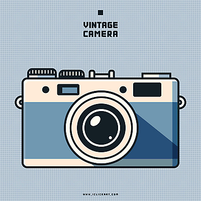 일러스트 사람없음 파란색 카메라 빈티지 복고 필름카메라 국내일러스트 AI파일 컬러 컨셉 전자제품 파일형식 벡터