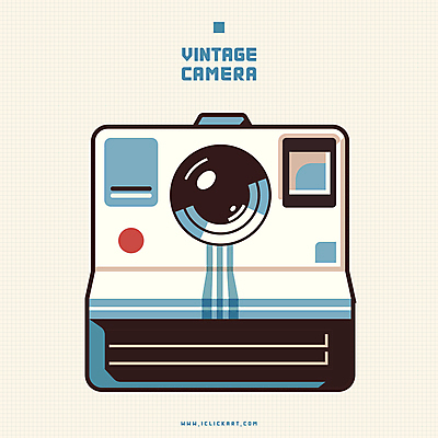 일러스트 사람없음 카메라 빈티지 복고 폴라로이드 베이지색 국내일러스트 AI파일 컬러 컨셉 전자제품 파일형식 벡터