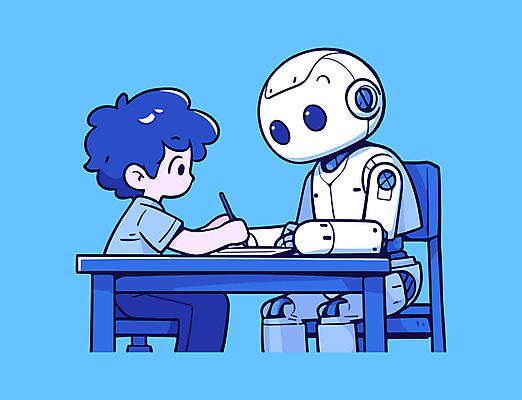 학생 교육 남자 어린이 일러스트 미래 한명 소년 파란색 디지털 도움 스마트 로봇 책상 도우미 소년한명만 AI_인공지능 국내일러스트 AI파일 1 컬러 가구 컨셉 사람 남자한명만 소년만 파일형식 벡터