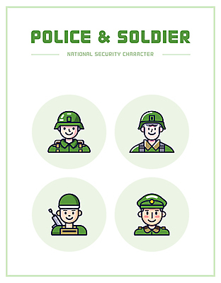 캐릭터 남자 일러스트 여러명 성인 초록색 군인 총 군복 방탄복 군모 엘리먼트 성인남자만 일러캐릭터 AI파일 직업 옷 무기 컬러 다수 유니폼 사람 군용 국군 남자만 성인만 파일형식 벡터